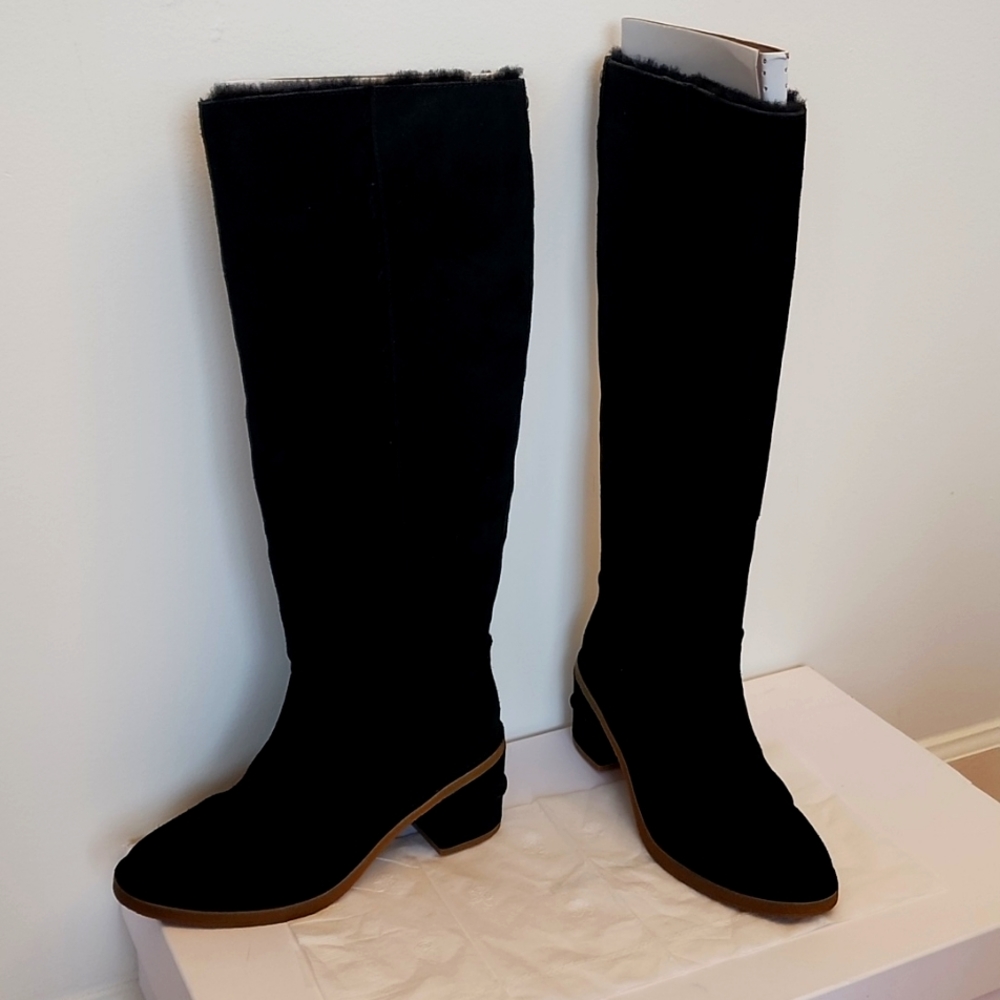 Brand New UGG Suede Leather with wool and lamb fur inside. knee high Boots